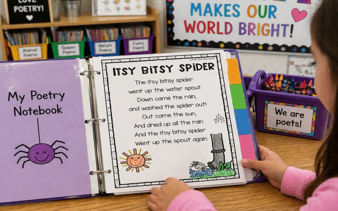 Free Poetry Notebooks Guide for Kindergarten and 1st Grade | Simple Literacy Routine
