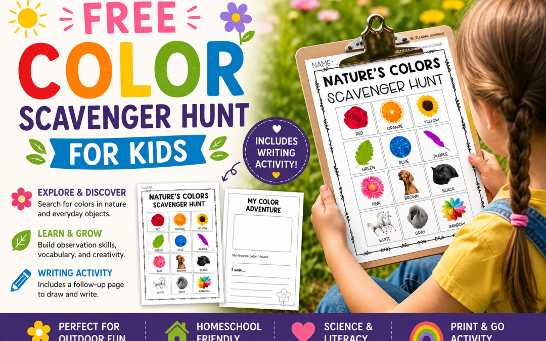 Free Color Scavenger Hunt for Kids