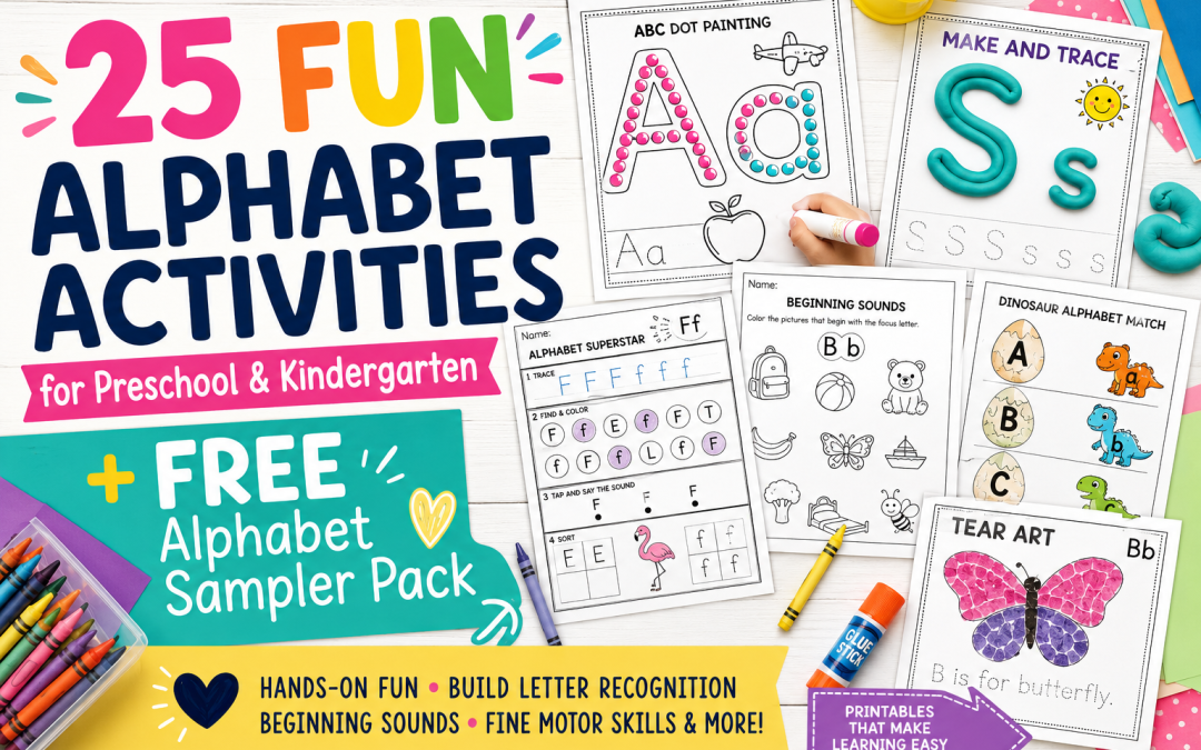 Fun Alphabet Activities for Preschool & Kindergarten | Free Printables