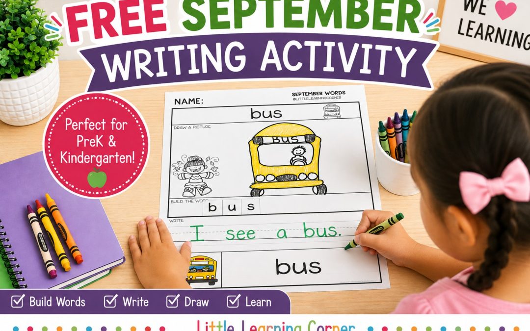 Free September Writing Activity for Kids | Building Words