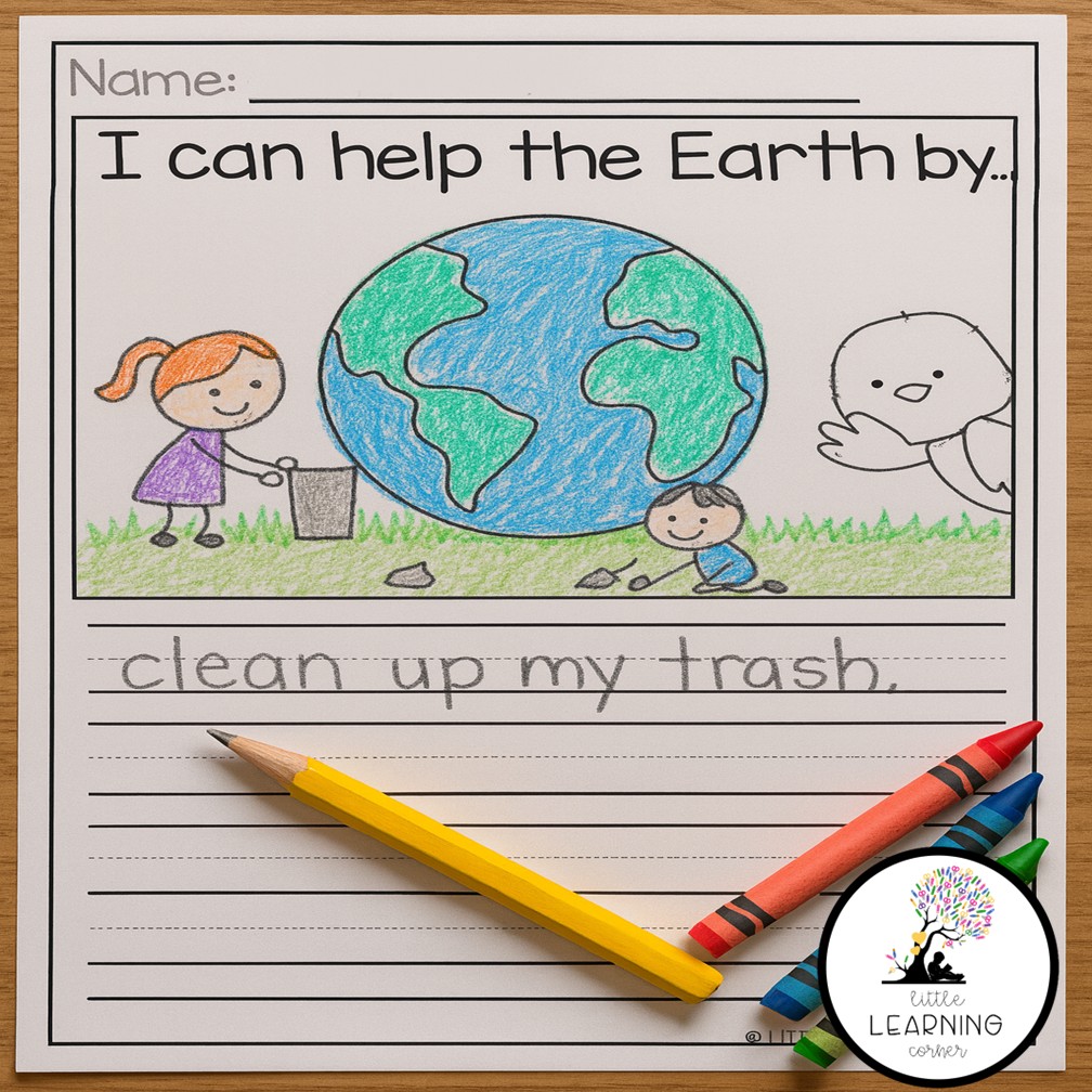 april writing prompts for kindergarten, pre-k, and first grade.  Great for spring writing journals.