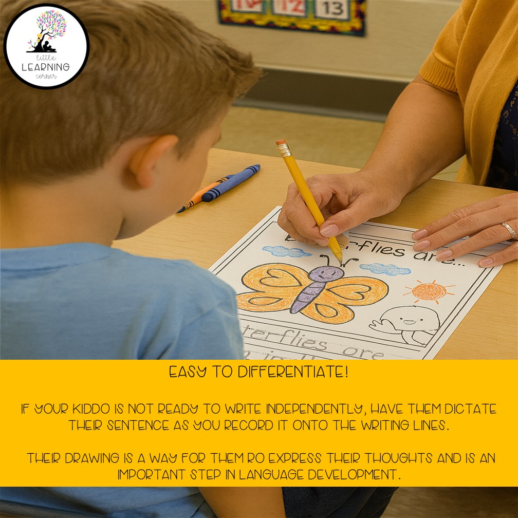 april writing prompts for kindergarten, pre-k, and first grade.  Great for spring writing journals.