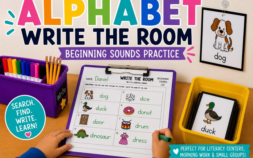Alphabet Write the Room | Beginning Sounds Activity