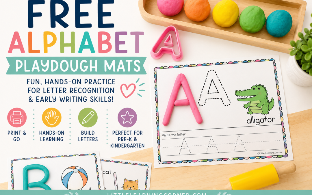 Free Alphabet Playdough Mats | Preschool & Kindergarten