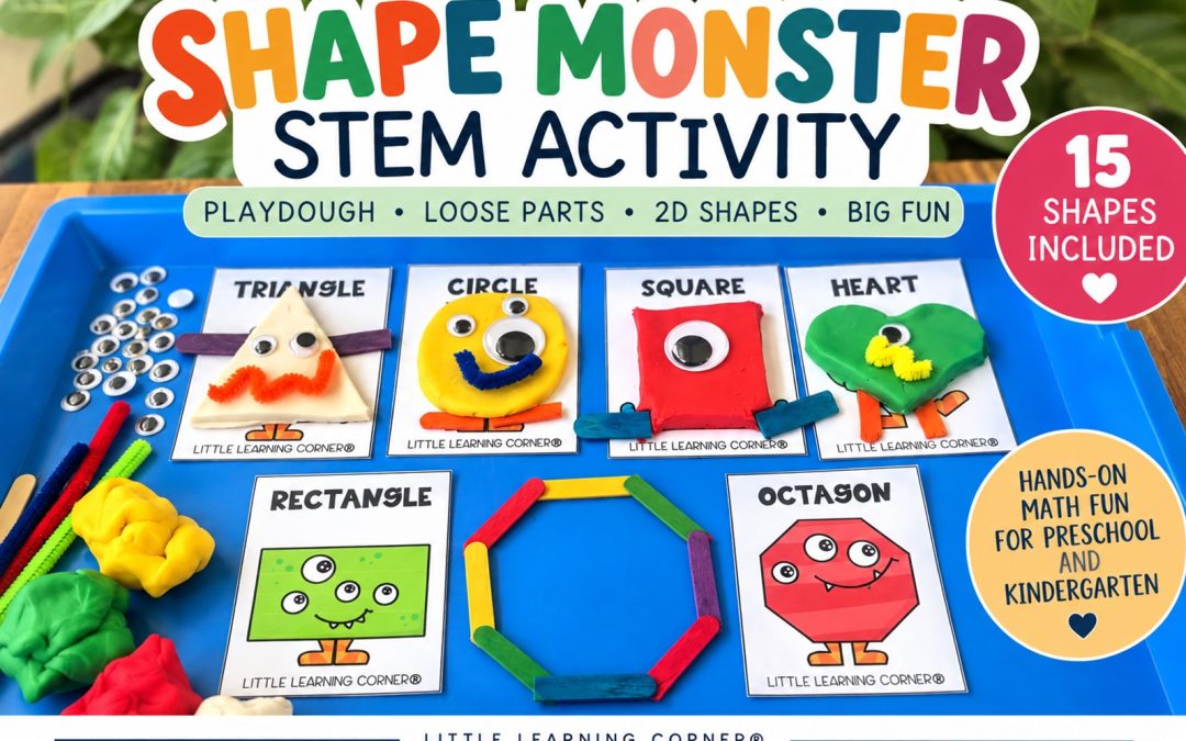 Shape Monster STEM Activity for Preschool and Kindergarten